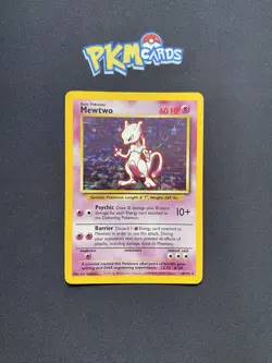 Pokemon TCG Mewtwo Base Set 10/102 Holo Rare MP. - Image 1