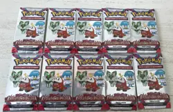 LOT DIX 10 BOOSTER DE CARTE POKEMON PACK LOISIR ECHANTILLON EVOLUTIONS A PALDEA - Image 1