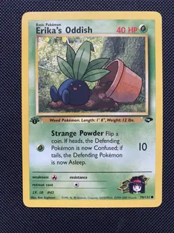 1st Edition Erika’s Oddish 70/132 - Gym Challenge - Near Mint Pokemon - Image 1