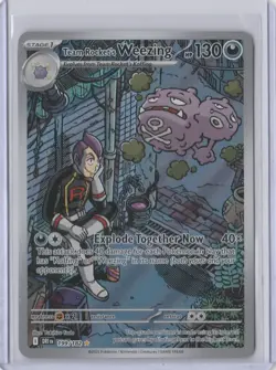 TEAM ROCKET'S WEEZING POKEMON TCG DESTINED RIVALS ILLUSTRATION RARE HOLO 199/182 - Image 1