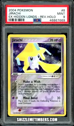 Jirachi 8/101 Reverse Holo Pokemon EX Hidden Legends - PSA 9 - Image 1