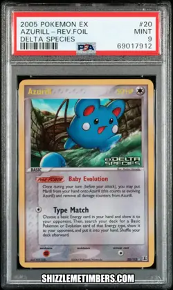 Azurill 20/113 Reverse Holo Pokemon EX Delta Species - PSA 9 - Image 1