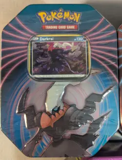 Sealed Pokemon TCG's Mighty Mysterious 2021 Mimikyu Snorlax Darkrai Tins Set 3 - Image 2