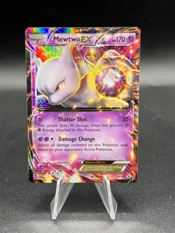 Pokemon TCG Mewtwo EX XY Black Star Promos XY107 Holo Promo NM ZJ1 - Image 1