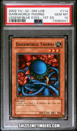 Darkworld Thorns LOB-114 1st Edition Yugioh Legend Blue Eyes - PSA 10 - Image 1
