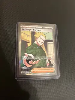 Lt. Surge’s Bargain 170/132 Secret Rare Pokemon Card Mega Evolution NM - Image 1