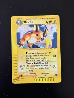 Pokemon Card Raichu 25/165 holo Set expedition ENG Inglese Excellent Excl - Image 1