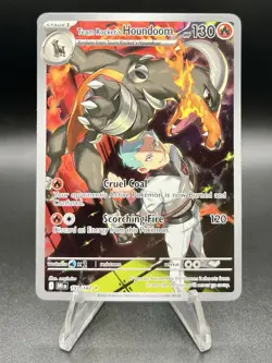 Pokemon TCG Team Rockets Houndoom Illustration Rare Card 191/182 Destined Rivals - Image 1