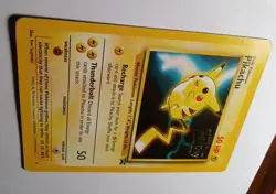 POKEMON Card Pikachu WB Movie Gold Stamp Black Star Promo #4 NM - Image 5