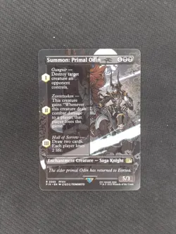 Summon: Primal Odin Borderless, MTG Single, FIN 0365 Rare NM - Image 1