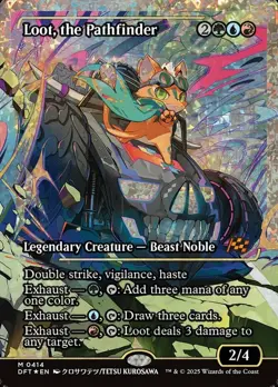 MTG Loot, the Pathfinder - Fracture Foil - Showcase, Aetherdrift, Near Mint, Eng - Image 1