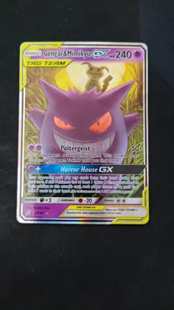 Gengar & Mimikyu GX 53/181 S&M Tag Team Team Up Pokemon Card - Image 1