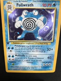 Pokemon Poliwrath 13/102 Set Base Rara Holo Prima Edizione Wizards ITA Vintage - Image 3
