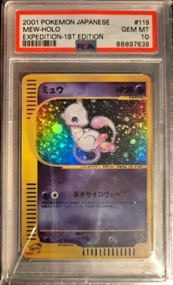 2001 Pokemon Japanese Expedition Mew Holo 1st Edition PSA 10 GEM MINT #119 - Image 1