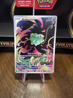 Pokemon Mega Evolutions Bulbasaur 133/132 Illustration Rare Stamped card - Image 1