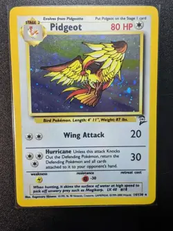 Pokemon TCG Pidgeot 14/130 Base Set 2 Holo WOTC 1999 - Light Play Excellent - Image 2