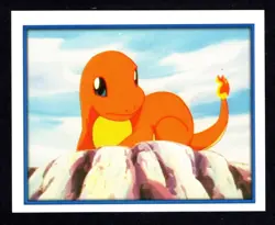 CHARMANDER STICKER #77 POKEMON SERIES 2 COLLECTION MERLIN 2000 (BLUE ALBUM) - Image 1