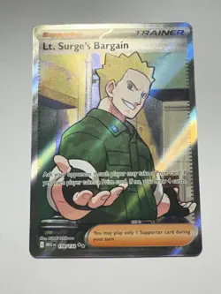 Pokemon TCG Lt. Surge's Bargain Full Art Holo Rare 170/132 Mega Evolutions M/NM - Image 2