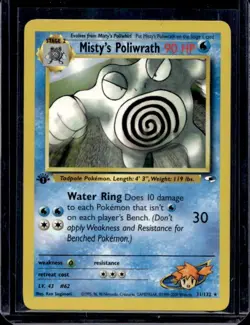 Pokemon TCG Misty's Poliwrath Gym Heroes 31/132 Regular 1st Edition Rare - Image 1