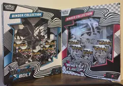 Pokemon TCG Black Bolt White Flare Binder Collection Set Lot Of 2 Brand New 2025 - Image 1