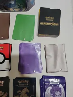 Pokemon Sleaves And Box Dividers Lot Of Over 200 With Storage Tin See Photos - Image 4