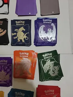 Pokemon Sleaves And Box Dividers Lot Of Over 200 With Storage Tin See Photos - Image 5