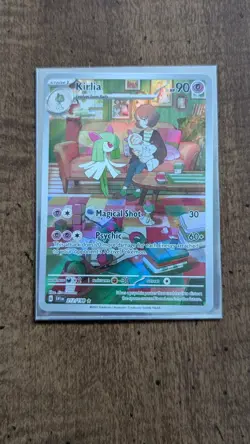 Kirlia 212/198 Scarlet & Violet Full Art Illustration Rare Holo Pokemon 2023 - Image 5