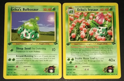 1ST EDITION POKEMON GYM CHALLENGE - ERIKA'S BULBASAUR & IVYSAUR NON HOLO (EX/NM) - Image 1