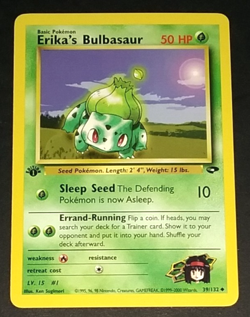 1ST EDITION POKEMON GYM CHALLENGE - ERIKA'S BULBASAUR & IVYSAUR NON HOLO (EX/NM) - Image 2