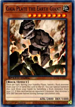 Gaia Plate the Earth Giant #SGX4-END01 Yugioh Near Mint or Better 1st Edition - Image 1