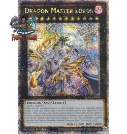 Yugioh! 1x Dragon Master Lords ALIN-EN000 Quarter Century Secret Rare 1st Ed NM - Image 1