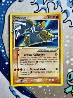Groudon Gold Star Pokemon TCG Card EX Delta Species Ultra Rare Holo 111/113 ⭐ - Image 1