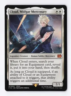 Cloud, Midgar Mercenary 0010 (M) MTG Final Fantasy (FIN) (EN) - Image 1