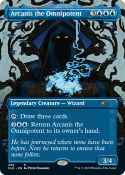 MTG - Arcanis the Omnipotent (Borderless) [Secret Lair Drop Series] - Image 1
