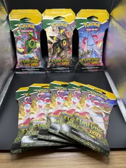 Pokemon Sealed Booster Pack Lot- Evolving Skies 20 Total - 5 Full Art Sets - Image 3