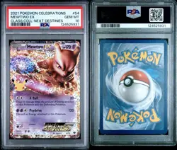 2021 POKEMON MEWTWO EX PSA 10 #54 CELEBRATIONS CLASSIC COLLECTION NEXT DESTINIES - Image 3