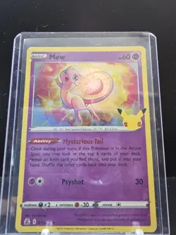 B016 - Pokemon TCG Mew 011/025 Holo 25th Anniversary Celebrations NM - Image 1