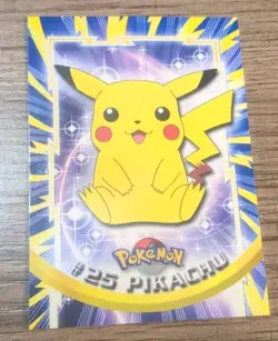 1999 Topps Pokemon #25 Pikachu TV Animation Edition Series Lightly Played - Image 1