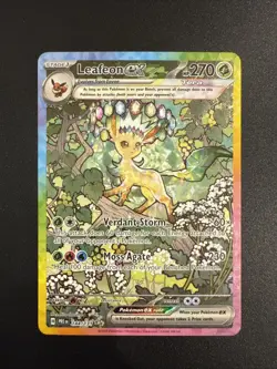 Leafeon ex 144/131 Pokemon Prismatic Evolutions Special Illustration Rare NM-LP - Image 1
