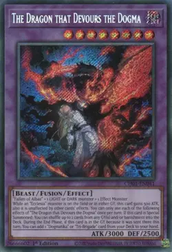The Dragon that Devours the Dogma Secret Rare Yugioh Chronicles Deck CH01 - Image 1