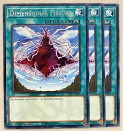 Yugioh! 3x Dimensional Fissure CRBR-EN030 Rare 1st Ed NM - Image 1