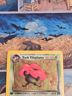 Pokemon TCG Dark Vileplume 1st Edition Holo Rare Card 13/82 MP - Image 3