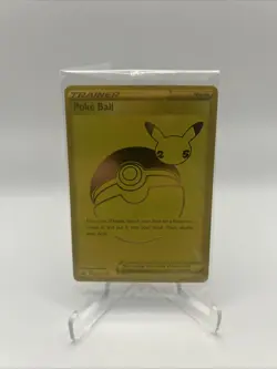 SEALED SWSH146 Poke Ball Gold Full Art Celebrations Pokemon TCG Promo Card - Image 1
