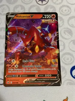 C1264 POKEMON TCG VOLCANION V NM CARD HOLO #025 CHILLING REIGN RARE - Image 1