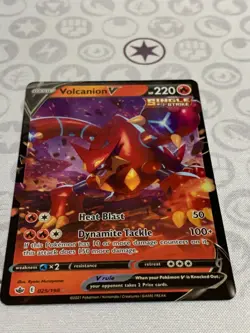 C1264 POKEMON TCG VOLCANION V NM CARD HOLO #025 CHILLING REIGN RARE - Image 2