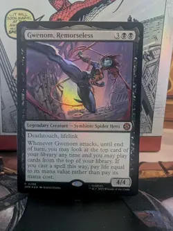 Magic The Gathering Gwenom, Remorseless MTG Spider Man Promos Foil NM - Image 1