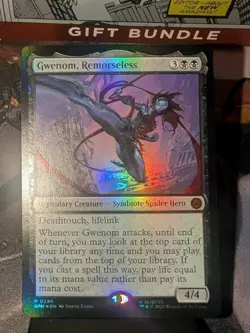 Magic The Gathering Gwenom, Remorseless MTG Spider Man Promos Foil NM - Image 2