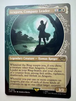 Aragorn, Company Leader Showcase - 316 - LTR - NM - MTG Magic the Gathering - Image 1