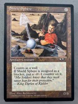 Shield Sphere Alliances Regular MTG-Never Played Near Mint-Vintage Magic - Image 1