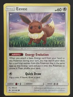 Eevee 101/149 Cosmos Holo Promo Sun & Moon Base Set Pokemon - Image 1